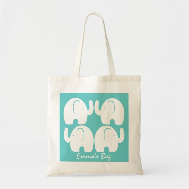 Elephant Design Tote Bag (Front)