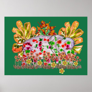 Elephant Digital Art Poster