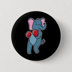 Elephant Does Boxing 6 Cm Round Badge