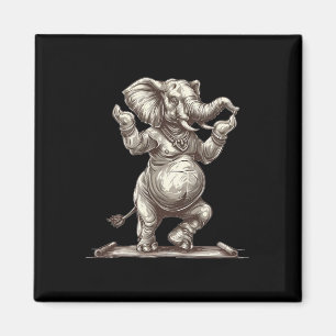 Elephant Doing Yoga Pose Meditation Magnet