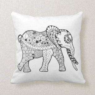 Elephant Doodle Cushion