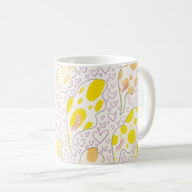 Elephant Doodle Mug (Front Right)