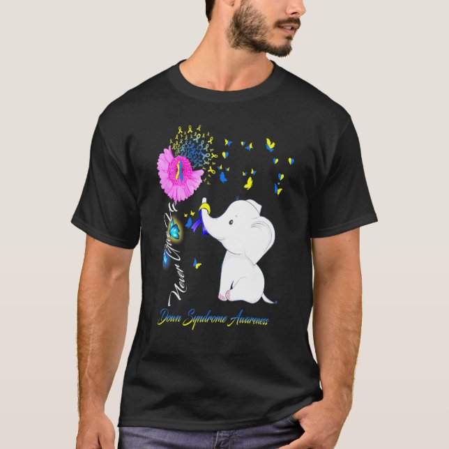 Elephant Down Syndrome Awareness - Down Syndrome R T-Shirt (Front)