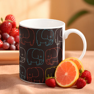 Elephant Drawing Coffee Mug