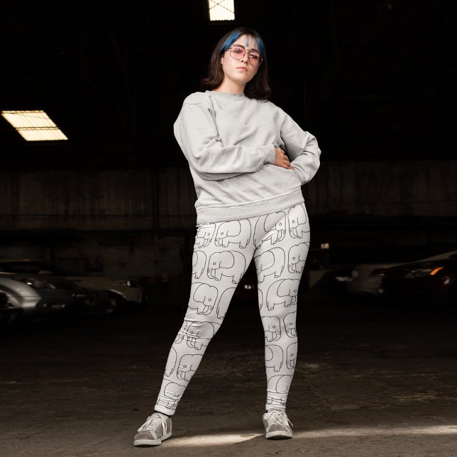 Elephant Drawing Leggings (Creator Uploaded)