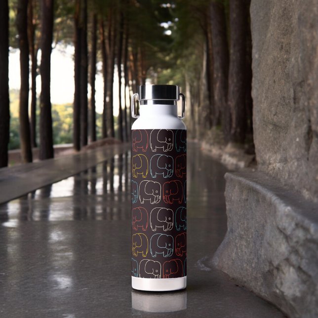 Elephant Drawing Water Bottle (Water Bottle)