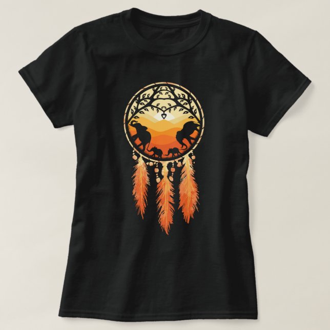 Elephant Dream Catcher T-Shirt (Design Front)