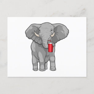Elephant Drinking mug Postcard