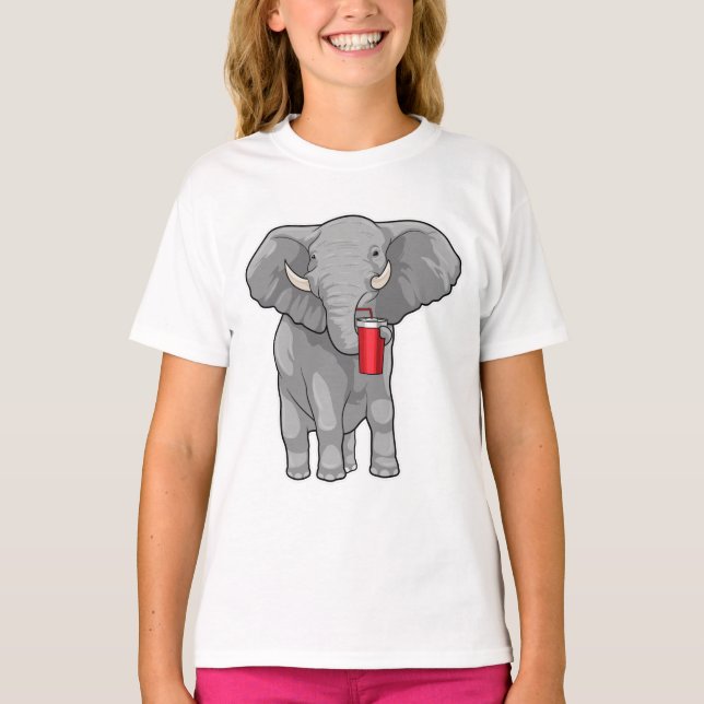 Elephant Drinking mug T-Shirt (Front)