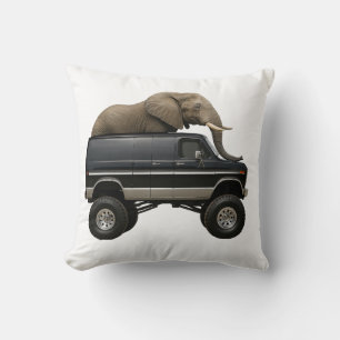 Elephant Driving 4x4 Van Cushion