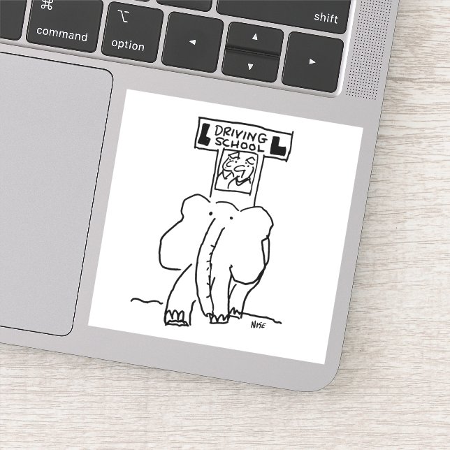 Elephant Driving Lessons. Funny (Detail)