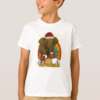 Elephant Drummer Rainbow Edition kids T-Shirt