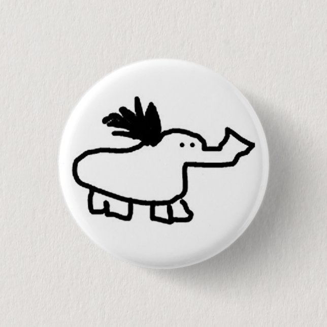 Elephant Duck 3 Cm Round Badge (Front)