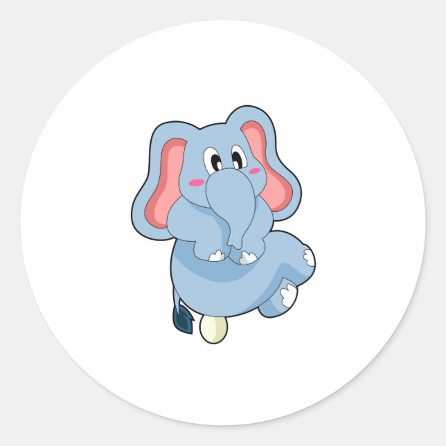 Elephant Egg Classic Round Sticker (Front)