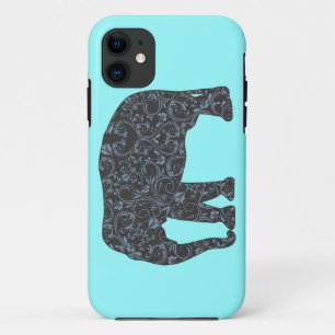 Elephant Elegant Damask Girly iPhone 11 Case