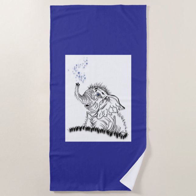 Elephant Energy Beach Towel (Front)