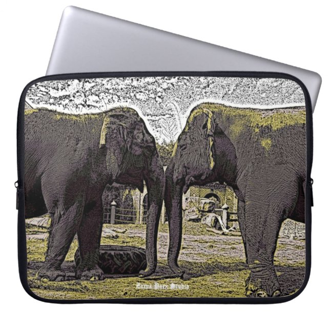 Elephant Eyes Laptop Sleeve (Front)