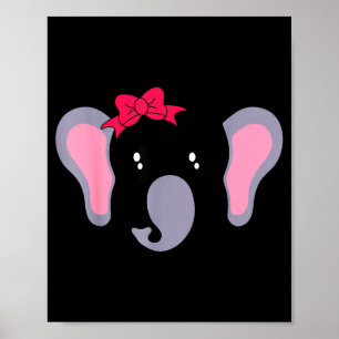 Elephant face bow funny halloween costume poster