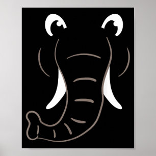 Elephant Face Costume Easy Halloween Costume Gift Poster