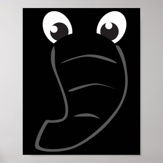 Elephant Face Cute Kids Halloween Costume Animal G Poster (Front)