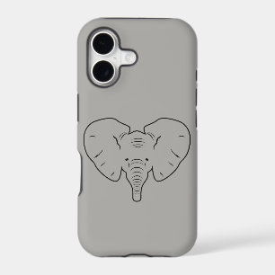 Elephant face silhouette