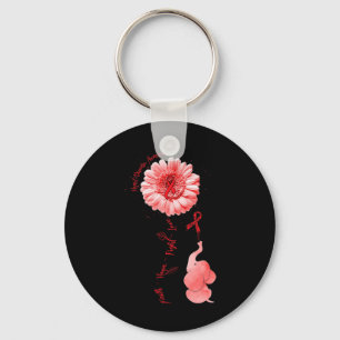 Elephant Faith Hope Fight Love Heart Disease Aware Key Ring