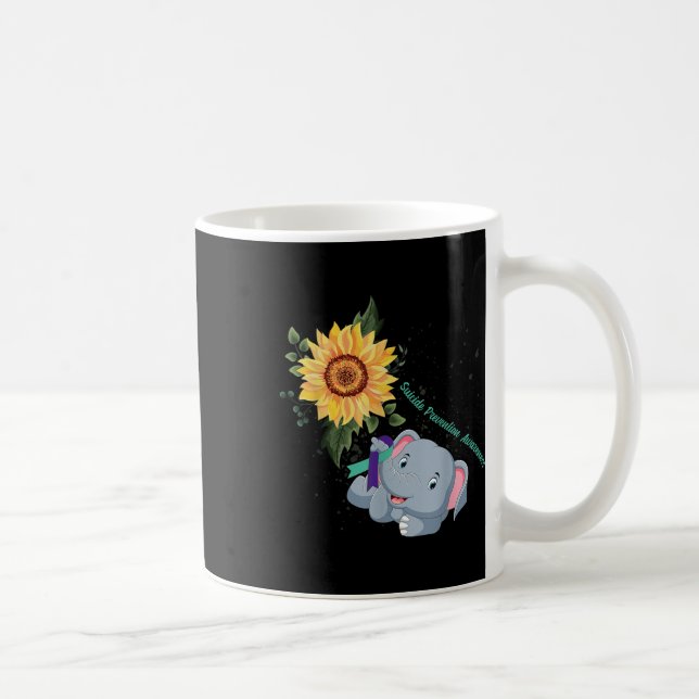 Elephant Faith Hope Fight Love Suicide Prevention  Coffee Mug (Right)