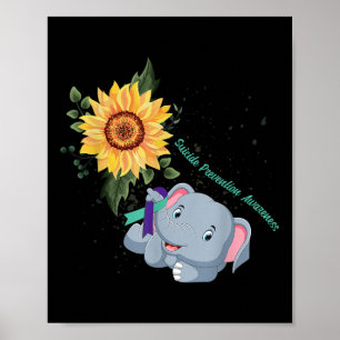 Elephant Faith Hope Fight Love Suicide Prevention Poster