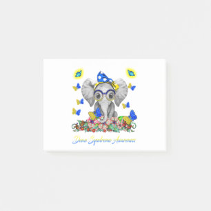 Elephant Faith Hope Love Down Syndrome Awareness Post-it Notes