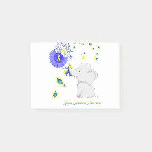 Elephant Faith Hope Love Down Syndrome Awareness Post-it Notes