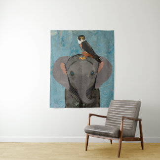 ELEPHANT & FALCON TAPESTRY