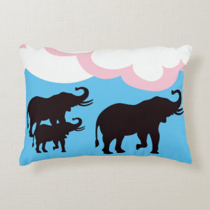 Elephant Family Accent Pillow