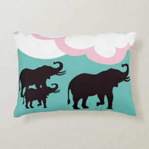 Elephant Family Accent Pillow