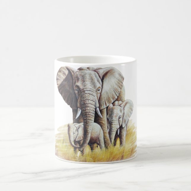 Elephant Family Coffee Mug (Center)