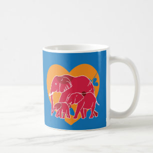 Elephant Family Coffee Mug