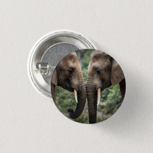 Elephant Family Is Love, 3 Cm Round Badge