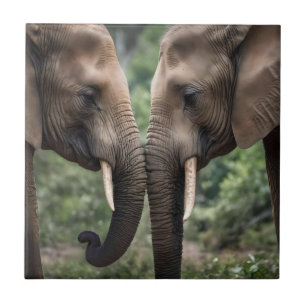 Elephant Family Is Love,  Tile