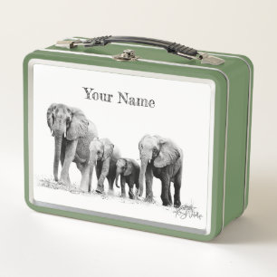 Elephant Family Lunch Box – Custom Gift