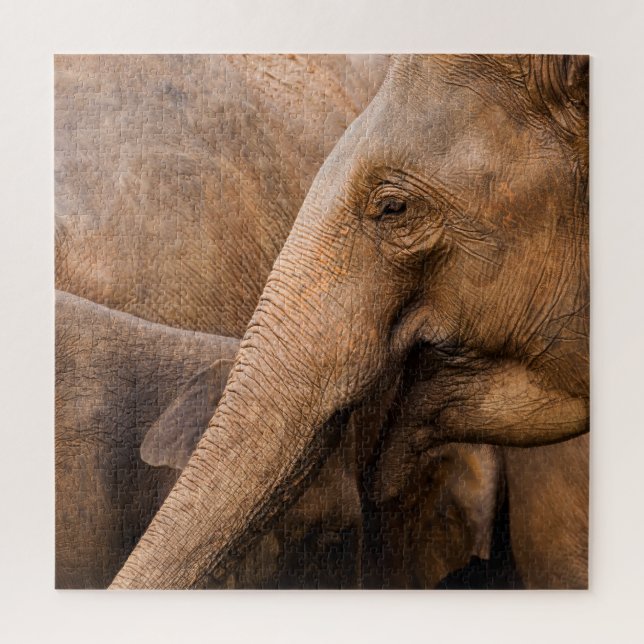 Elephant Family: Majestic Wildlife Jigsaw Puzzle (Vertical)