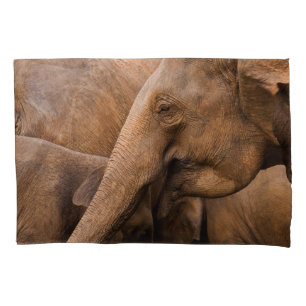 Elephant Family: Majestic Wildlife Pillowcase