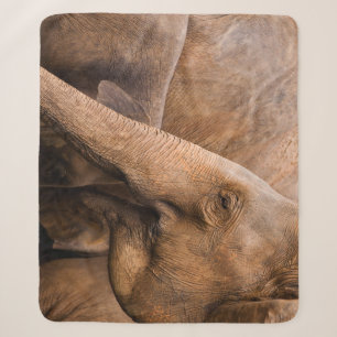 Elephant Family: Majestic Wildlife Sherpa Blanket