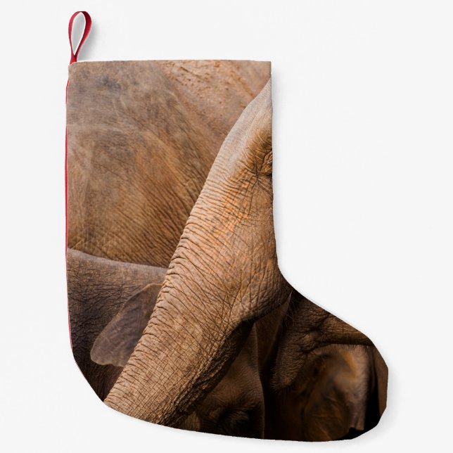 Elephant Family: Majestic Wildlife Small Christmas Stocking (Front)