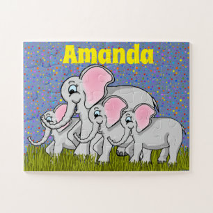 Elephant Family Puzzle