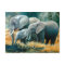 Elephant Family Safari Postcard