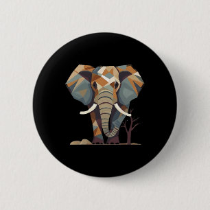 Elephant Fans' Stylish Artistic Save The Elephants 6 Cm Round Badge