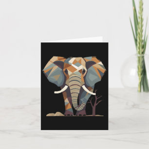 Elephant Fans' Stylish Artistic Save The Elephants Card