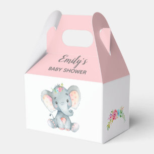 Elephant Favour Box (Girl Baby Shower / Birthday)