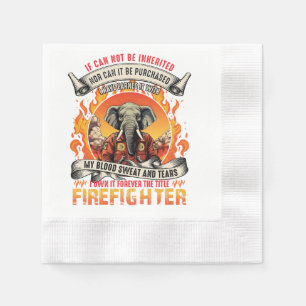 Elephant Firefighter Napkin