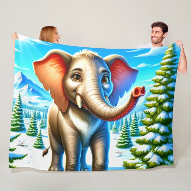 Elephant Fleece Blanket (In Situ)