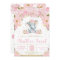 Elephant Floral Baby Shower Invitation Girl
